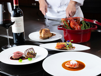 鉄板で仕上げるフレンチコース