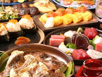 [All-Fish Feast] Sashimi platter, seafood carpaccio, grilled fish and more — a fish-focused banquet. Includes all-you-can-drink for ¥5,500.