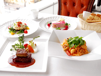 【ランチコースA】前菜、パスタ、メインなど 全4品 ￥6,600　3/19＆3/22～14時CLOSE