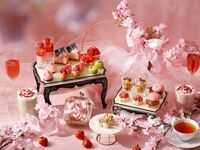 【選べるカラー★推し活ドリンク付】桜×いちごお花見アフタヌーンティー　土日祝/予約制