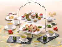 【平日・ティータイム】乾杯ドリンク特典★ポム・ダダン アフタヌーンティー ～日本茶の香りと苺の彩（いろどり）～（3/1～4/26）