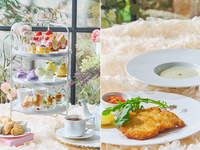 犬同伴【カツレツランチ】フラワーマルシェアフタヌーンティー（平日）