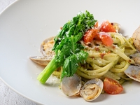 [Seasonal] Rape blossom and clam pasta + buffet (adult)