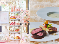 【ステーキランチ】桜色のストロベリーアフタヌーンティー（土日祝）