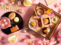 Grove Lounge Spring Flower Night Afternoon Tea [April 16th - May 31st, Young Leaf Season Menu with a Chandon Rosé Sparkling Toast]
