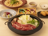 【おはし　黒毛和牛の牛鍋コース】飲み放題付き 　8,500円　