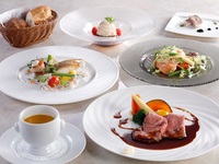 【euランチフルコース】魚と肉のダブルメイン+乾杯スパーク含むワンドリンク（4/1～）