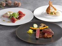 【ステーキディナーフルコース】牛フィレ肉と魚料理のダブルメイン+乾杯グラスシャンパン