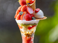 3月～5月限定「春の贅沢苺パフェ」ランチコース