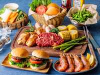 当店1番人気！【ソラミドBBQコース】自分で作るハンバーガーがオススメ！(4/1~)