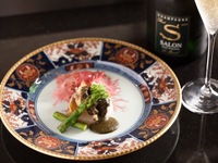 【個室確約】季節の鉄板会席〈鮑&ステーキ〉飲み放題追加可