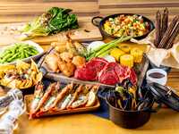 【プレミアムBBQコース】極厚肉にパエリアも♪(4/1~)