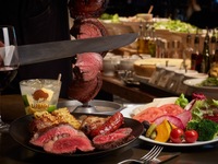 3/16〜【ディナー】生ビール含む飲み放題にデザート付きシュラスコディナー