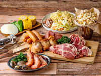 ◎【海鮮＆お肉5種プレミアムBBQプラン】  お肉&海鮮&  焼きそばも付いた欲張りプラン 【2名分～】