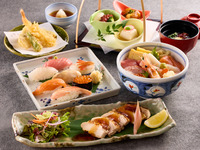 鶏肉の玉葱麴焼きと生寿司御膳