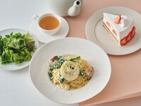 【デザート＆ドリンク付きのスペシャルランチ】若鶏と菜の花の自家製塩レモンクリームパスタ