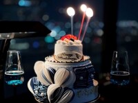 【プレミアム記念日】12種/幸せの青い泡「ブルームーン」/四季折々の旬の食材を使用したケーキ付きフレンチプレミアムディナーコース