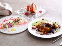 【春のテラス限定】表参道で愉しむ選べるご褒美ランチ3品＆スパークリングワインを含む3時間フリーフロー　Web限定