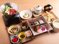 3段小鍋御膳+季節の炊き込み御飯＠3,800