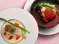 【ランチ】シェフズランチ（Wメイン）＋乾杯ロゼスパークリングワイン