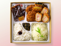 筍の海老はさみかつとヒレかつ弁当