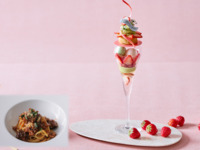 【平日】「パスタ付き大人のご褒美パフェ～春を感じる贅沢コラボ！季節限定いちご＆抹茶パフェ～」