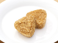 Two grilled rice balls