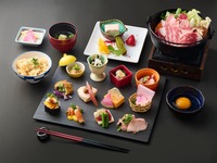 【お祝い特別メニュー】～彩（いろどり）～12種とやまゆり牛すき鍋のついたお得なプラン