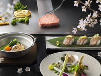 [Dinner] ■Spring Limited Sakura Course■ Enjoy 8 dishes including Omi beef sushi and Yamato beef sirloin