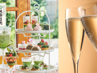 個室deアフタヌーンティー【平日：乾杯酒付き・3時間カフェフリー】抹茶と桜のアフタヌーンティ with 祇園辻利