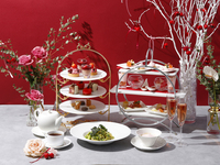 【ディナー限定】乾杯モエシャン×魚介パスタ＆和牛×チェリーローズアフタヌーンティー with リンツチョコレート