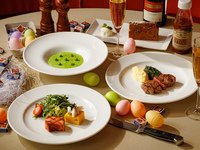 4/1～4/30【イースターコース】《メインはフィレミニョンステーキ》◇ イースターをイメージした前菜やキャロットケーキなど全5皿