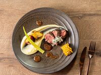 【個室確約　接待会食コース】国産牛の薪火焼き含むWメインデザート全6品＋2時間飲み放題