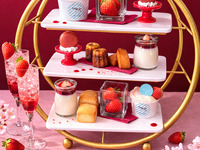 【季節限定】ノンアルスパークリング付♪苺のアフタヌーンセット¥2,000(税抜)