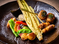 ◇（平日）★四季彩ランチ★5月のおすすめ【ヤングコーンの炭火焼き　オリーブ豚バラ肉の新生姜焼き】＊5/1～31