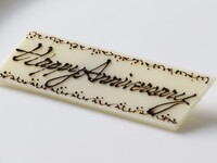 ■【オプション】メッセージプレート（縦 3cm × 横 9cm チョコレートプレート）