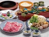 <Specially selected beef shabu-sukiyaki hot pot>