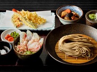 [Weekdays] Marinated sea bream rice bowl and tempura soba set