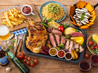 （夏）【平日 月～木】肉盛りBBQコンボ（ソフトドリンク飲み放題）