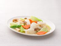 【アラカルト】18.イカと野菜の塩味炒め　小盆