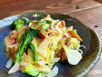 春野菜と帆立のアーリオオーリオ　（5/6までのメニューです）