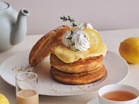 [Seasonal Limited] Drink Set / "Oonaga Lemon" Lemon Pie Pancake with Darjeeling Anglaise Sauce