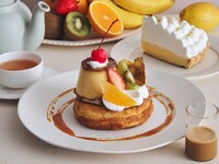 【4/1～スタート！セットでお得】プリンアラモードパンケーキ＆ 選べるケーキのセット