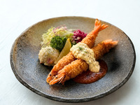 ジャンボ有頭エビフライ(2本)～トマトソース＆タルタル～セット 