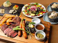 【ポテトおかわり自由!!】「麦肉コース」 大皿全5品12種＋2時間飲み放題 6,800円