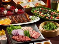 【手ぶらでBBQ】黒毛和牛カルビなどミートプレート＆スぺアリブ、冷麺＋ソフトドリンクバー（5～6月限定）