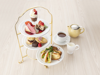 Three-tiered afternoon tea set [includes a complimentary glass of sparkling wine]
