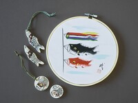 鯉幟キーホルダー色付け体験