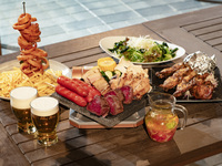 【5月6月限定　10日前予約でお得な早割り】溶岩BBQアルコールプラン（ 2時間セルフ飲み放題付）