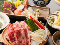 【ご接待/ご会食】一人一鍋　季節野菜と牛肉の旨辛陶板コース 　（全8品）2時間飲み放題付6500円